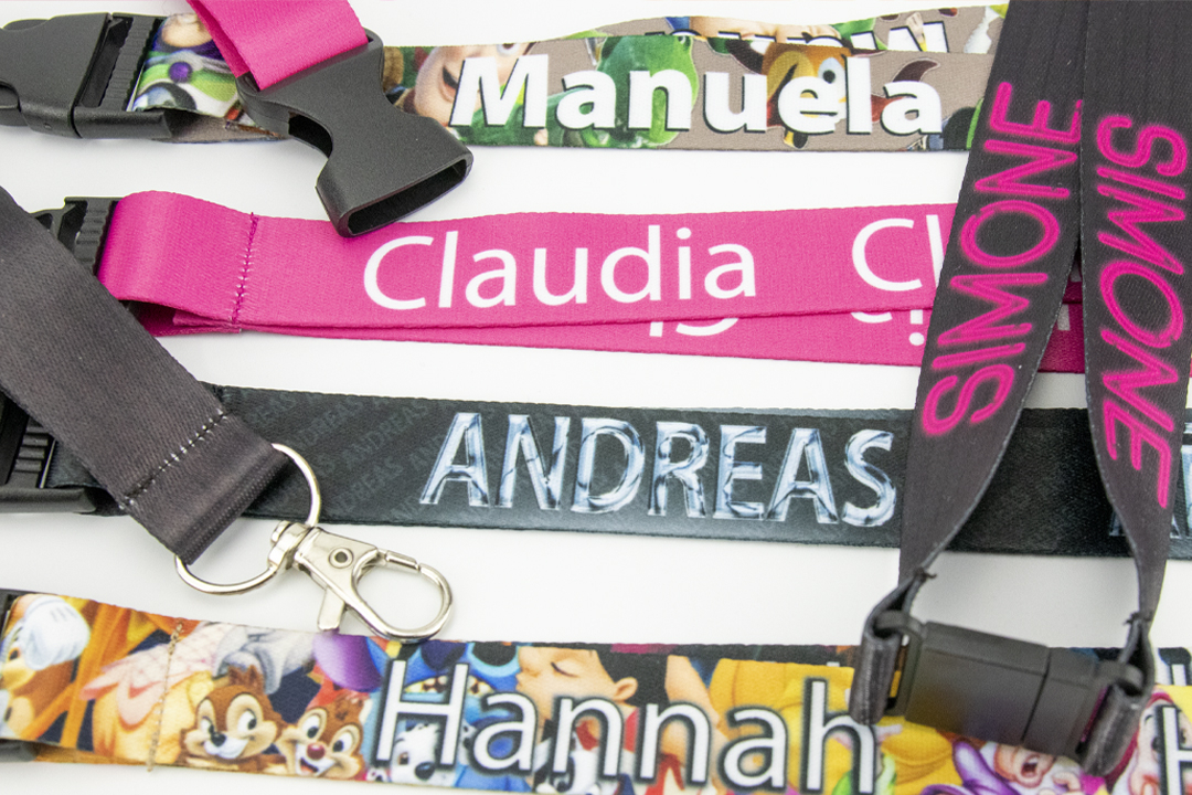 Individuelles Schlüsselband mit Namen