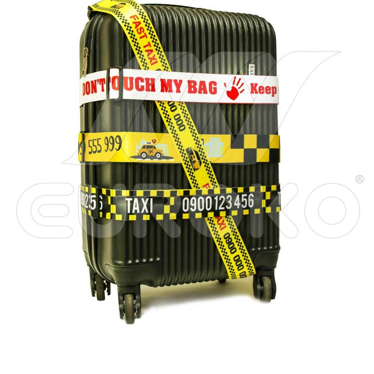 Design personalizzato per riconoscimento immediato della valigia.