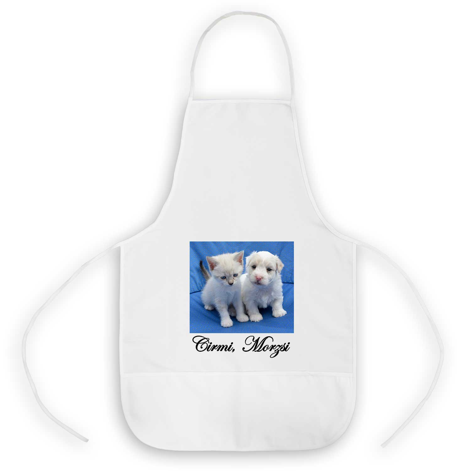 Tasca pratica e bretelle regolabili per massimo comfort in cucina.