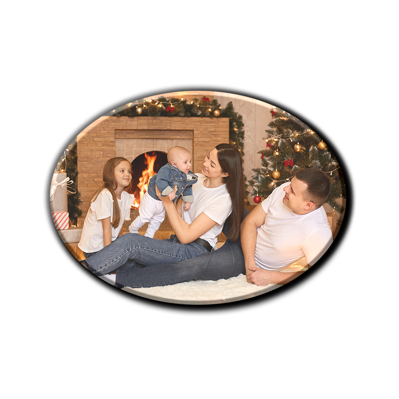 Format ovale élégant de 5.5 x 4 cm pour vos plus belles photos.