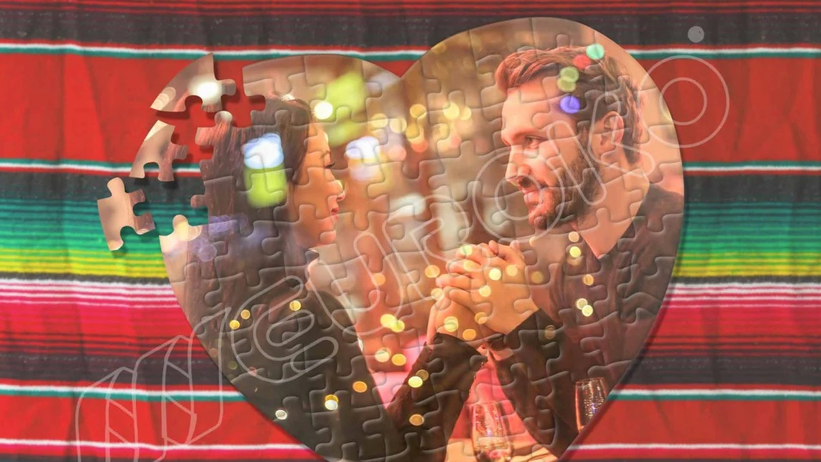 Forma a cuore romantica con pezzi premium di alta qualità.