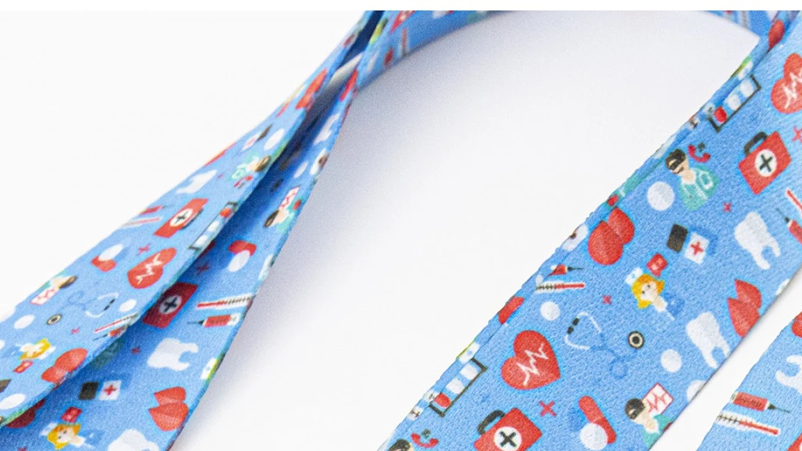 Design medico colorato su sfondo blu per identità professionale.