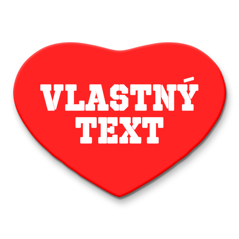 Gestalten Sie Ihren Magneten einfach mit eigenem Text und Design.