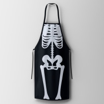 Csontváz mintás kötény