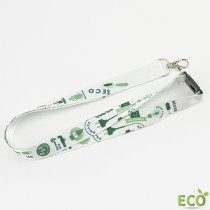 Bedrucktes Eco Schlüsselband mit Sicherheitsverschluss