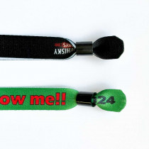 Personalisierte Stoffarmbänder Schrägschnitt 15mm