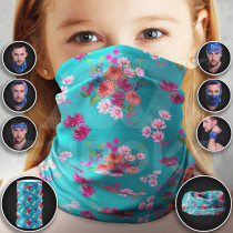 Pre-Produced Tube Scarf for Kids Colourful Flowers