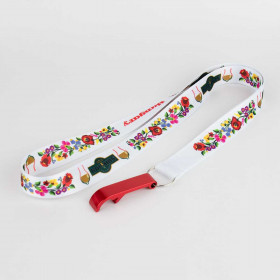 Bedrucktes 20mm Satin Schlüsselband mit Flaschenöffner