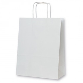 Papiertragetasche für Flaschen, weiss