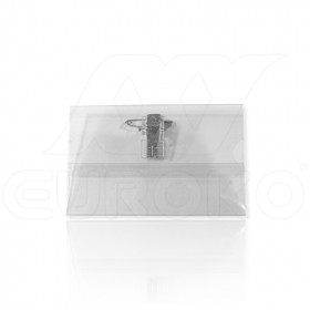 Weiche Ausweishülle aus Vinyl mit Clip 9x6 cm