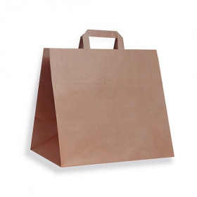 Papiertragetaschen mit Flachhenkel gross (Siebdruck)