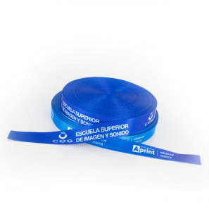 Geschenkband mit Logo – personalisiert, Satin/geriffelt