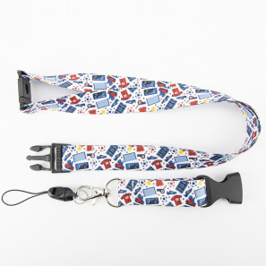 Vorgedrucktes Lehrer Lanyard Fussball 20mm Karabiner