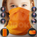 Multifunctional Scarf for Kids Neon Orange