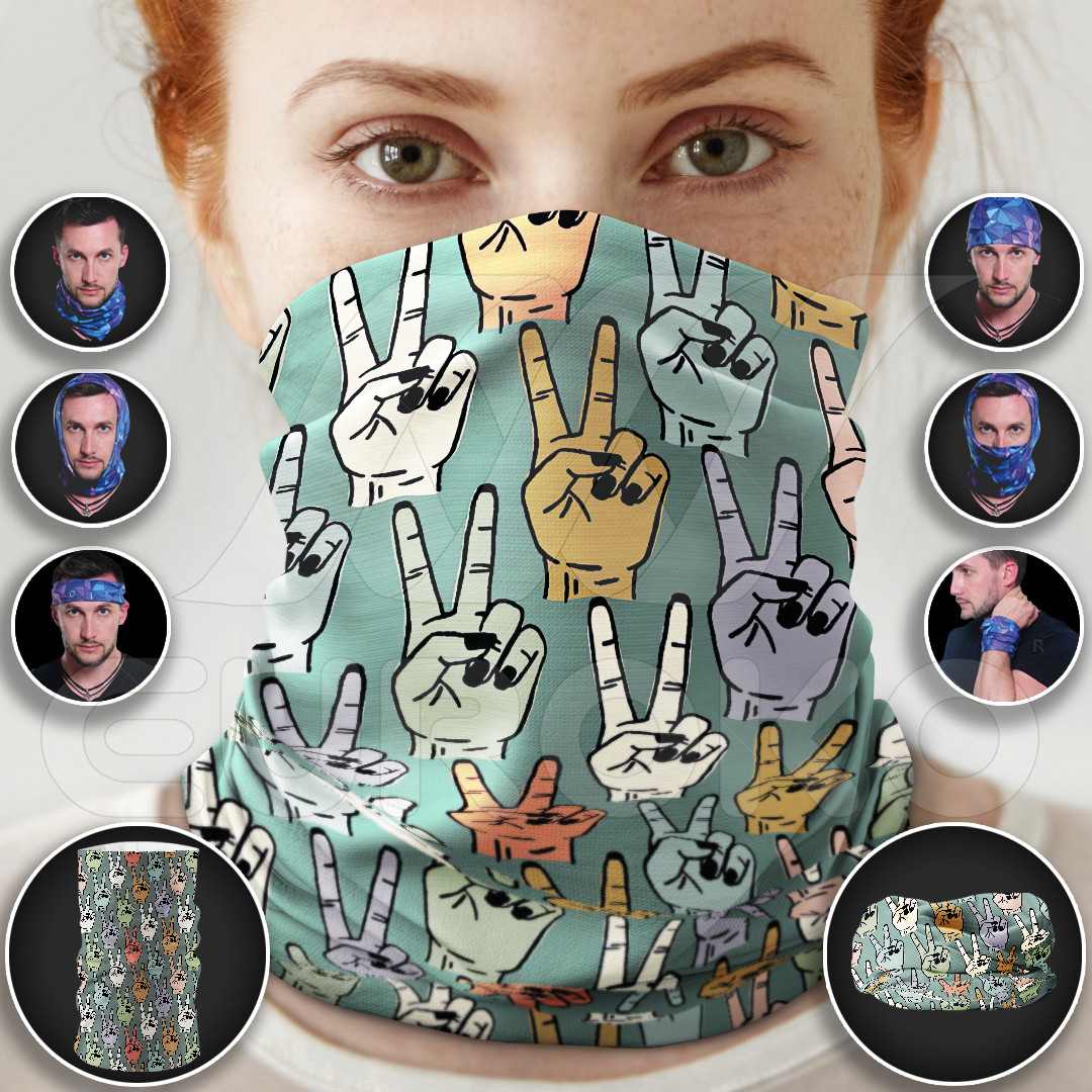 Pre-Produced Tube Scarf Peace