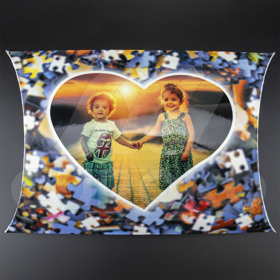 Boîte cadeau en carton personnalisée pour puzzle 26x19cm