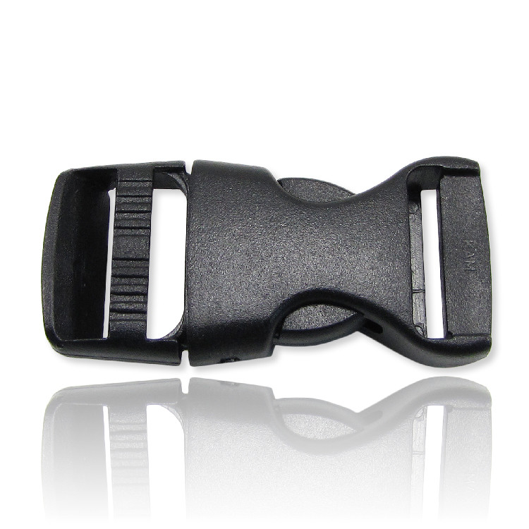 Boucle clip plastique noire 25mm