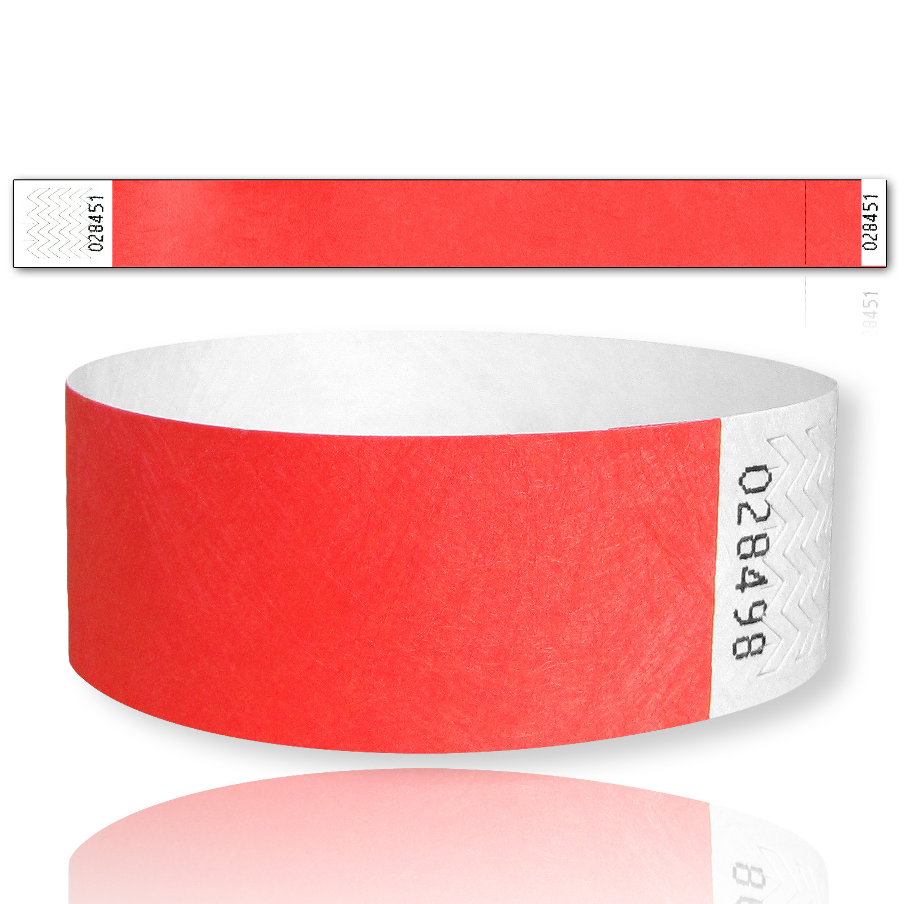Bracelets Tyvek avec coupon détachable 25mm