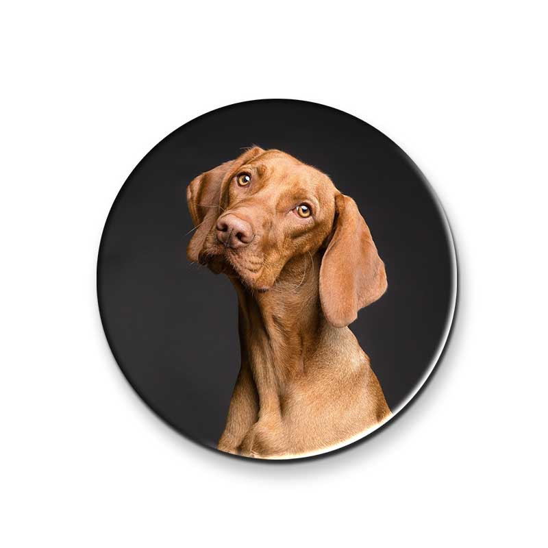 Magnets photo ronds en bois personnalisés 4.5cm