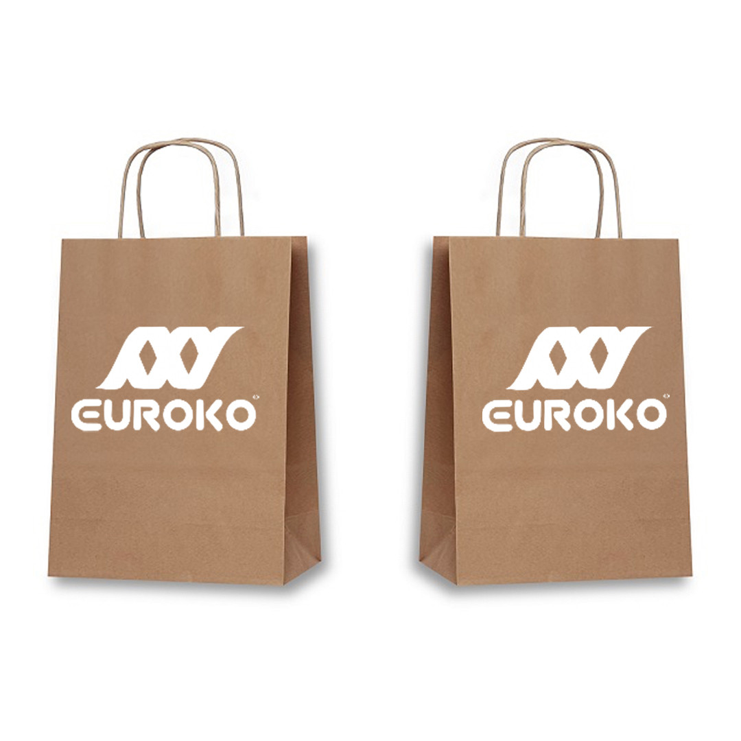 Sodortfüles ajándéktáska logóval, barna