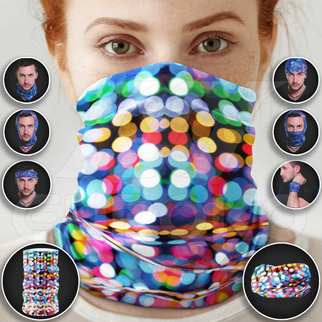 Tubular Scarves Colourful Dots