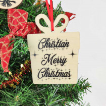 Egyedi fa akasztható dísz ajándékdoboz