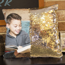 Coussin Personnalisé à Paillettes Carré 40x40 cm