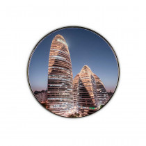 Magnets photo en bois ronds personnalisés 5cm