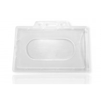 Porte-badge rigide plastique transparent 9x6 cm
