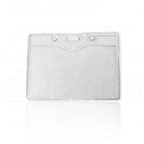 Porte badge souple vinyle transparent 9x6 cm
