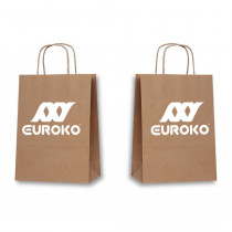 Sodortfüles ajándéktáska logóval, barna