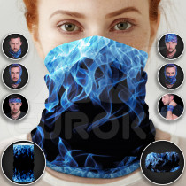 Tubular Scarf for Adults Blue Flames