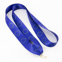 Tours de cou personnalisés polyester avec anneau 25 mm