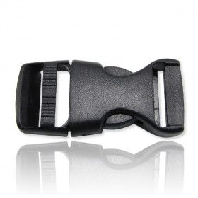 Boucle clip plastique noire 25mm