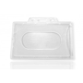 Porte-badge rigide plastique transparent 9x6 cm