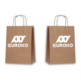 Sacs en papier kraft brun avec poignées torsadées