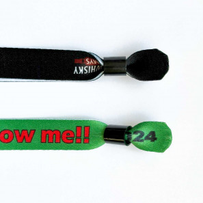 Bracelets en tissu personnalisés coupe en biseau 15mm