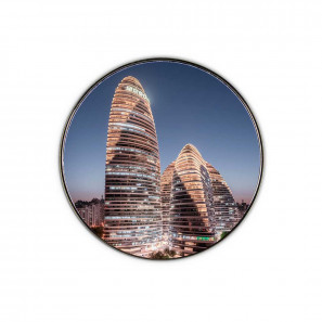 Magnets photo en bois ronds personnalisés 5cm