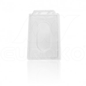 Porte-badge rigide en plastique transparent 6x9 cm
