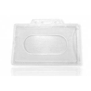 Porte-badge rigide plastique transparent 9x6 cm