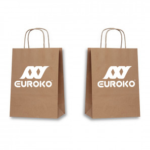 Sodortfüles ajándéktáska logóval, barna