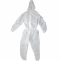 Combinaison de protection jetable blanche à capuche