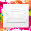 Porte-badge rigide ouvert blanc 9x6 cm