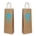 Sac en papier kraft brun pour bouteille