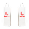Sac porte-bouteille papier blanc personnalisable