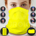 Tour de cou multifonction jaune fluo OEKO-TEX