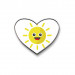 Aimant frigo cœur en bois personnalisé 5.4cm