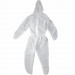 Combinaison de protection jetable blanche à capuche