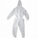 Combinaison de protection jetable blanche à capuche