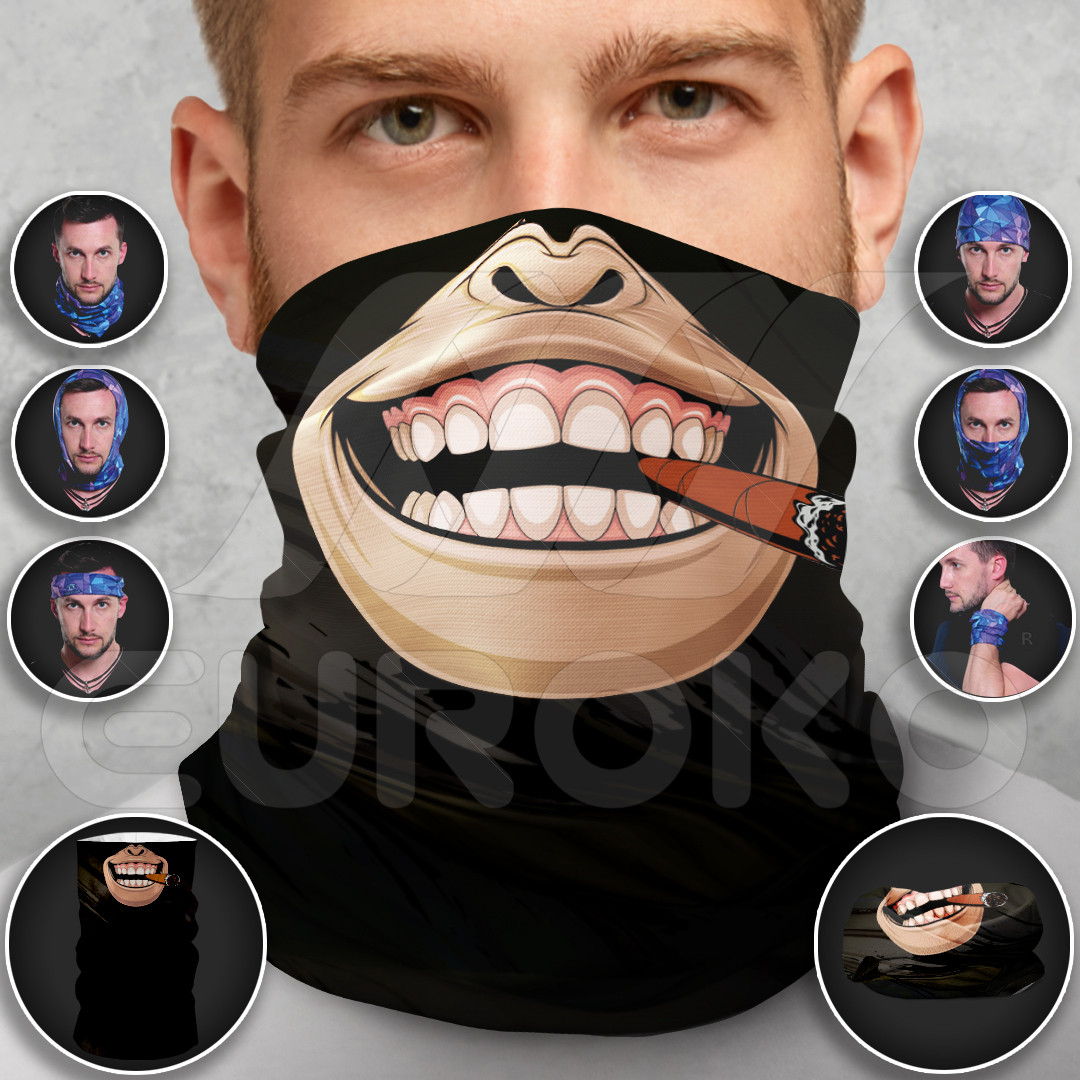 Multifunctional Scarf for Adults Monkey